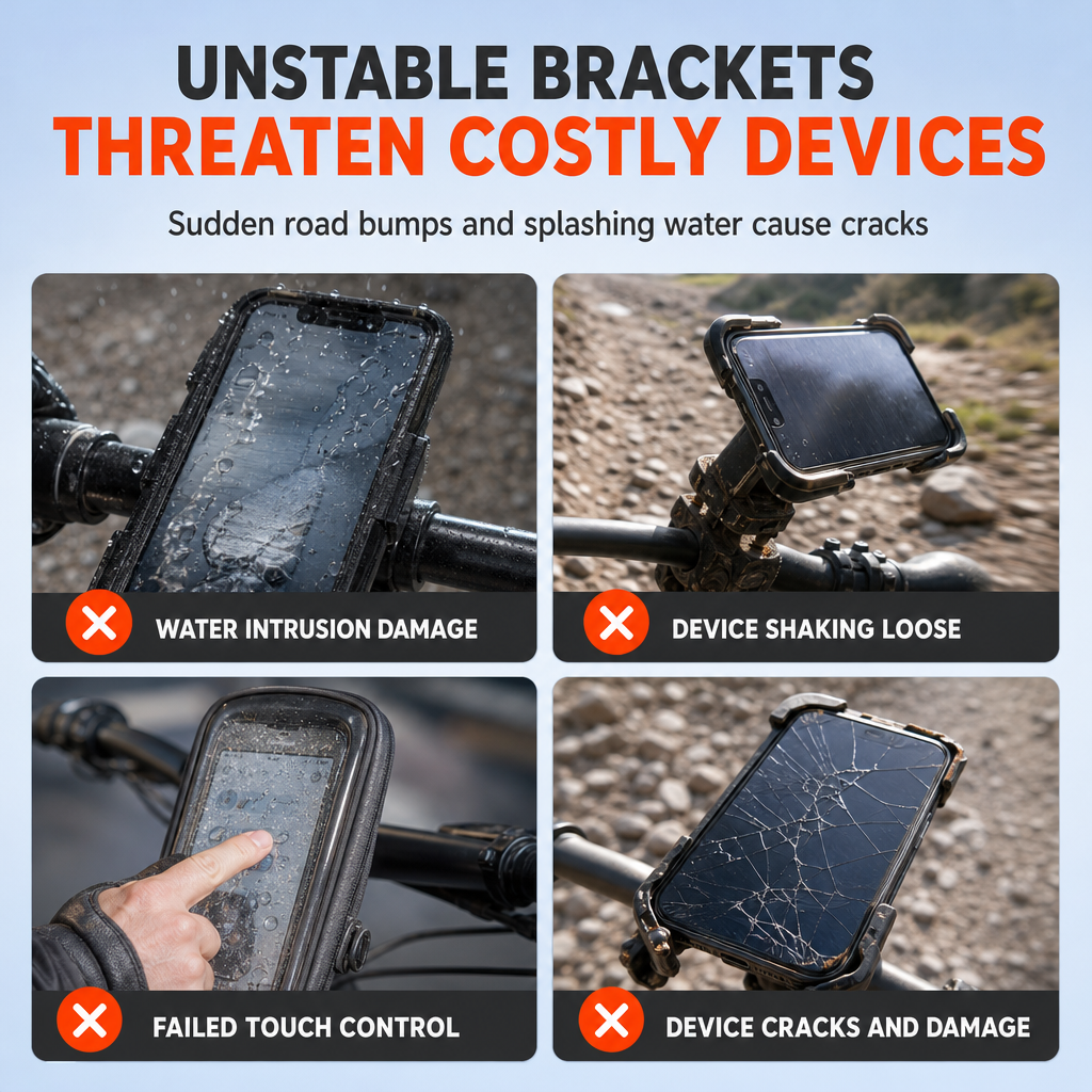 📢📢¡50% de Descuento! ⏰Soporte Impermeable de Celular para Moto y Bicicleta con Pantalla Táctil y Rotación 360°