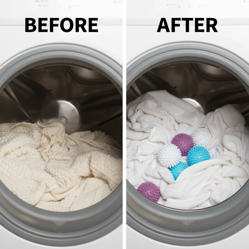 Boules de séchage réutilisables anti-emmêlement pour le linge