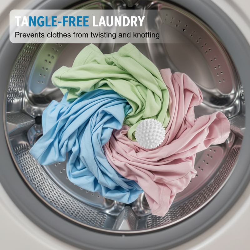 Boules de séchage réutilisables anti-emmêlement pour le linge