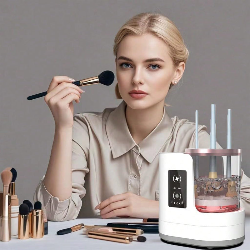 🎨🧼 Limpiador eléctrico de brochas de maquillaje 3 en 1