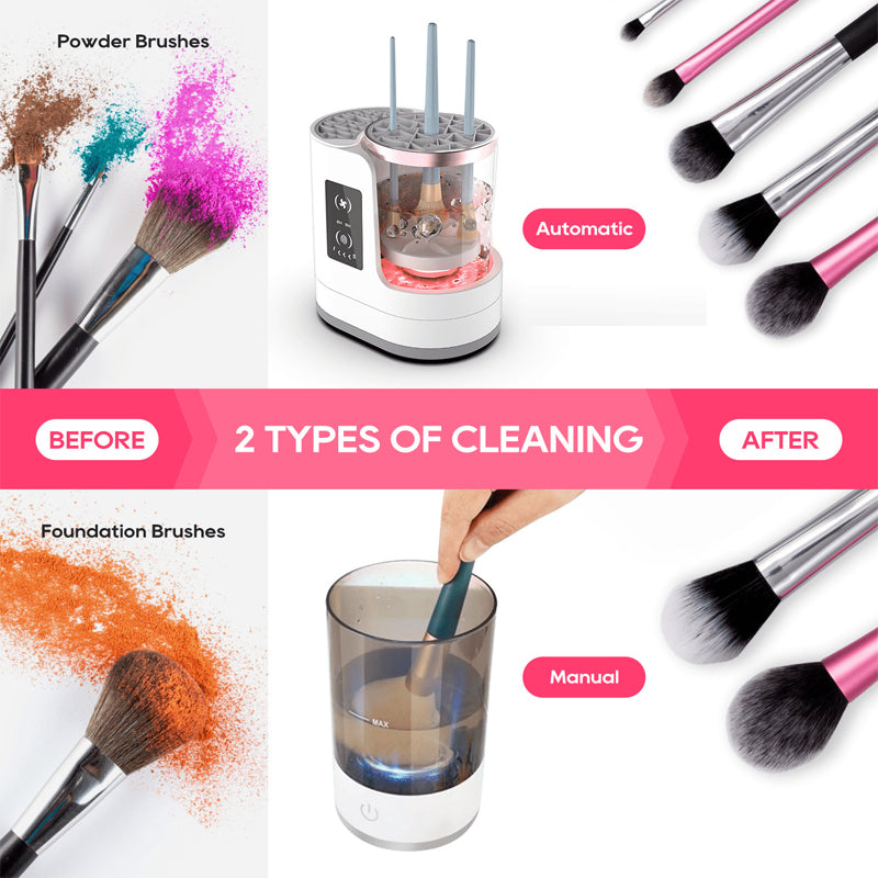 🎨🧼 Limpiador eléctrico de brochas de maquillaje 3 en 1