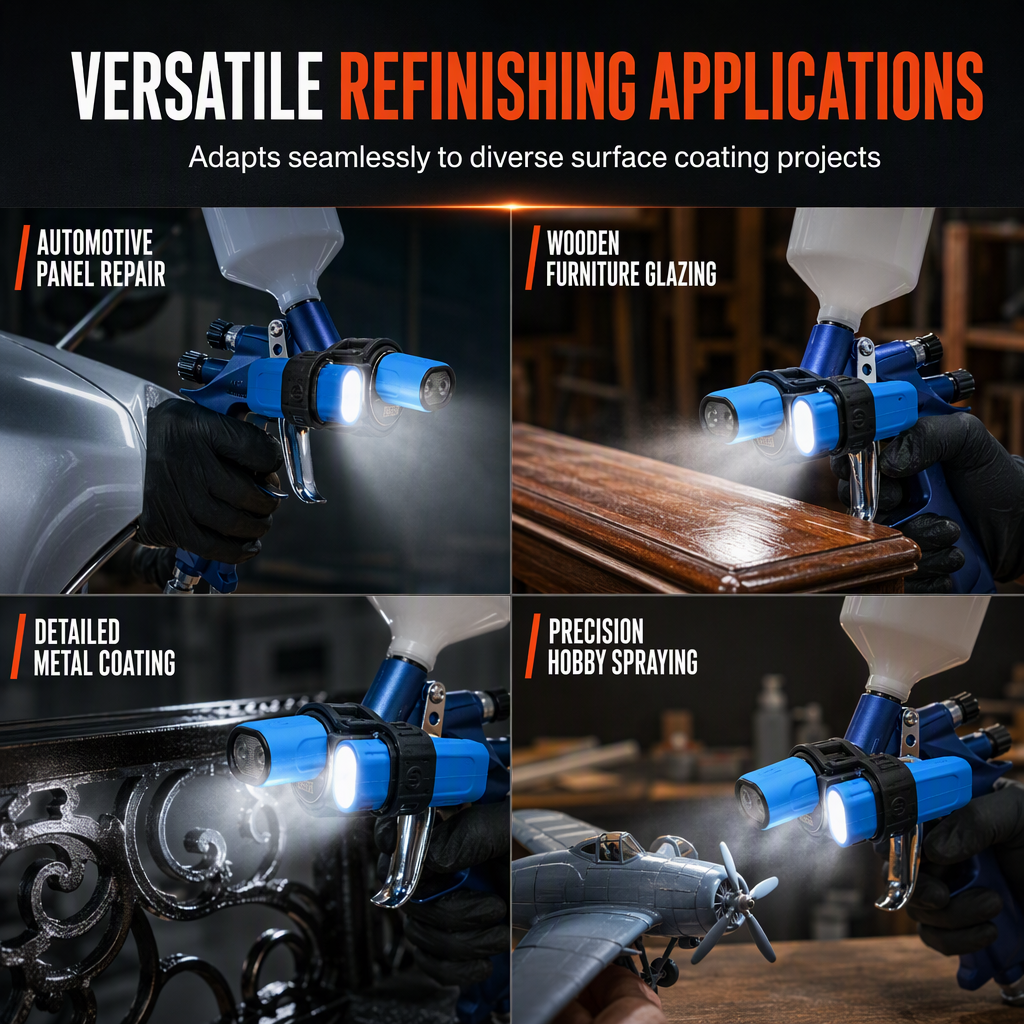 🔧 ¡50 % DE DESCUENTO POR TIEMPO LIMITADO! ✨ Luz LED para pistola de pintura con batería extraíble