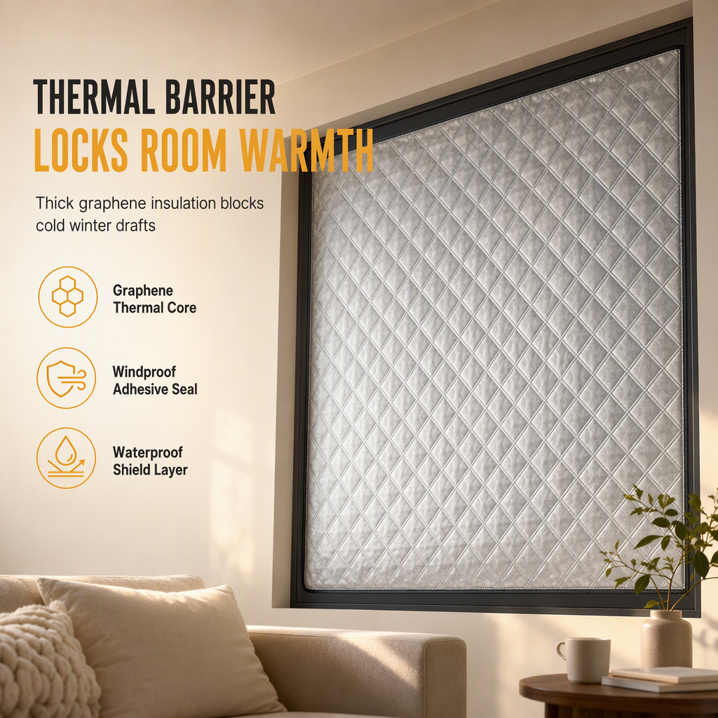 📢 ¡50% DE DESCUENTO! Cortina Térmica para Ventana – Aislante contra el Frío y Fácil de Enrollar 🔥✨