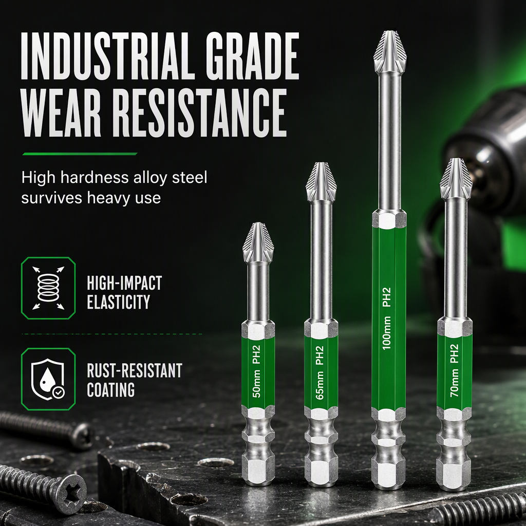 📢 ¡50% DE DESCUENTO!🔥✨ Juego de Puntas Phillips Magnéticas – Agarre Antideslizante y Resistencia al Impacto para Bricolaje y Reparaciones