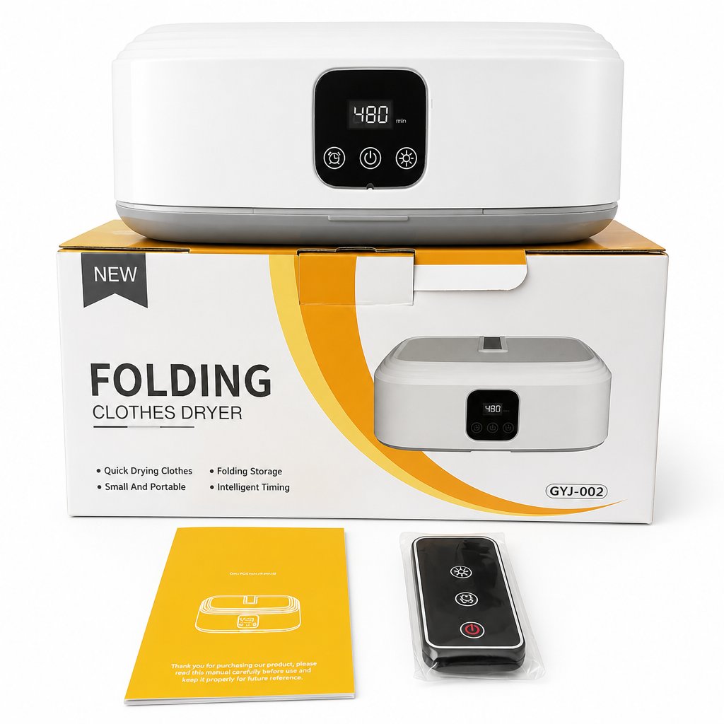 ♨ PROMO -50% ✨ Secadora de Ropa Portátil Plegable — Control Remoto y Aire Caliente 3D 🧺