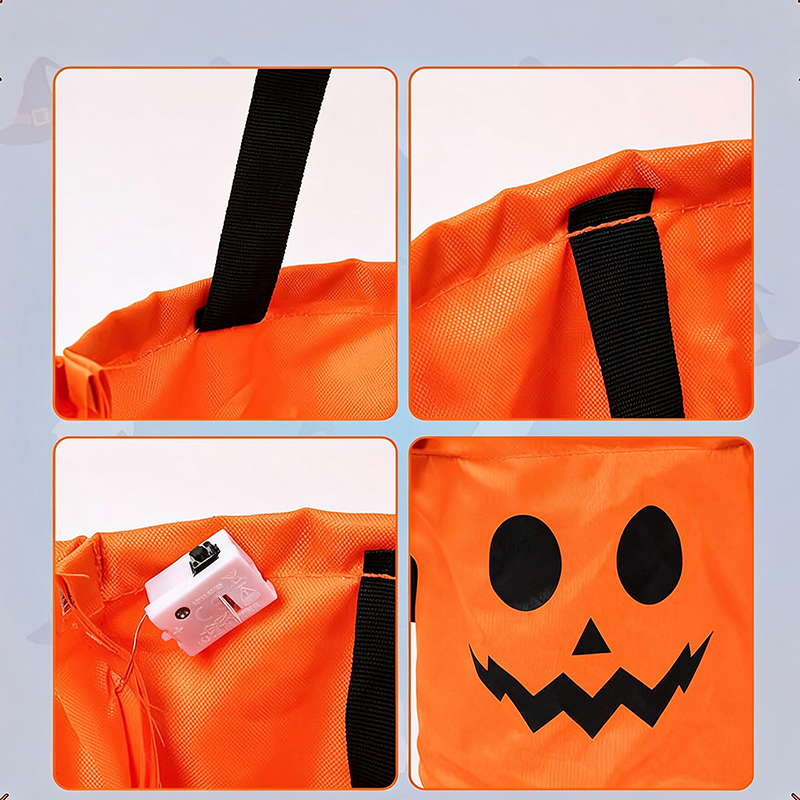 Bolsa de Dulces de Halloween con Luces LED para Niños
