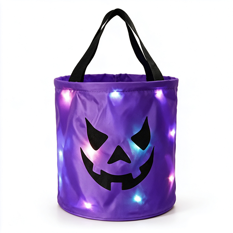 Bolsa de Dulces de Halloween con Luces LED para Niños