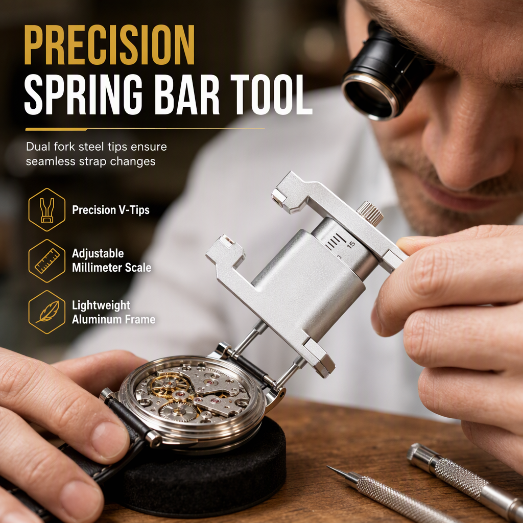 📢📢 ¡50% DE DESCUENTO! ⏰ Herramienta de Reparación de Relojes — Pinzas en V para Pasadores y Extracción de Correas