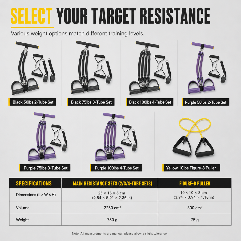 Cuerda Elástica de Resistencia con Pedales Multifuncional para Ejercicio Abdominal y Fitness en Casa