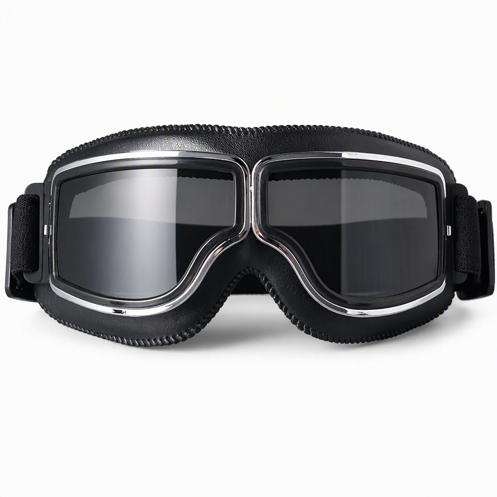 📢📢 ¡50% DE DESCUENTO! ⏰ Gafas de Moto Retro Vintage — Lentes Cortavientos para Casco Cruiser y Motocross
