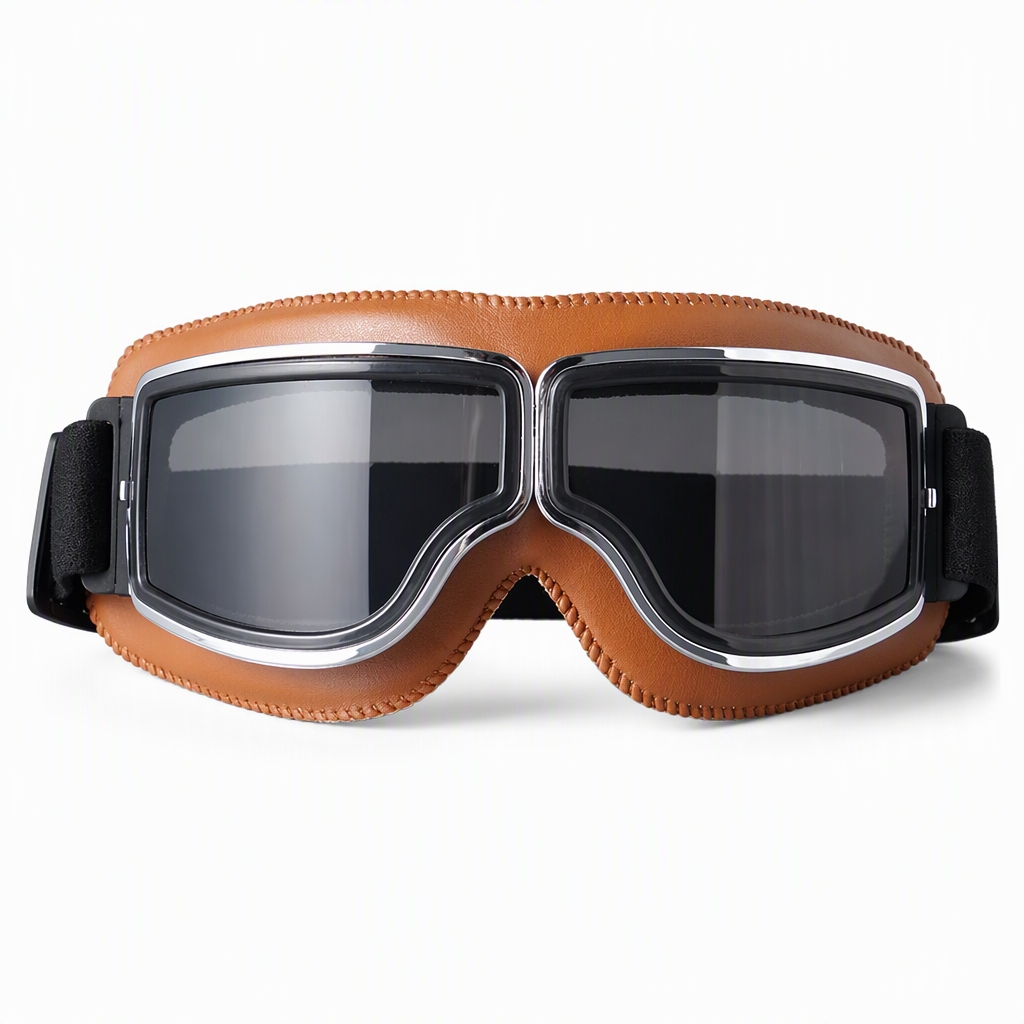 📢📢 ¡50% DE DESCUENTO! ⏰ Gafas de Moto Retro Vintage — Lentes Cortavientos para Casco Cruiser y Motocross