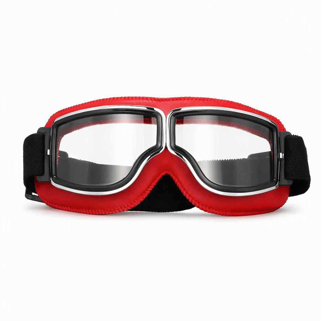 📢📢 ¡50% DE DESCUENTO! ⏰ Gafas de Moto Retro Vintage — Lentes Cortavientos para Casco Cruiser y Motocross