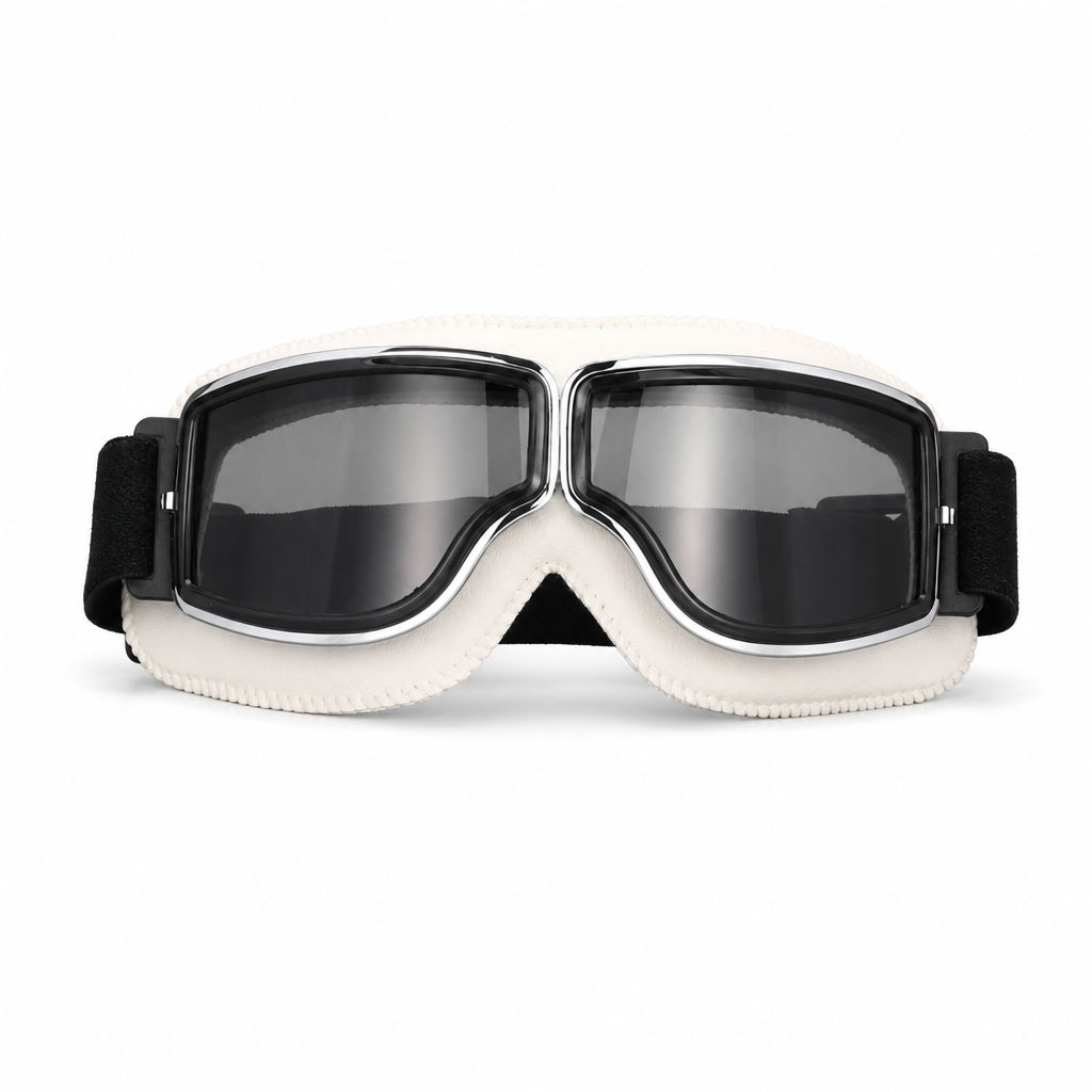 📢📢 ¡50% DE DESCUENTO! ⏰ Gafas de Moto Retro Vintage — Lentes Cortavientos para Casco Cruiser y Motocross