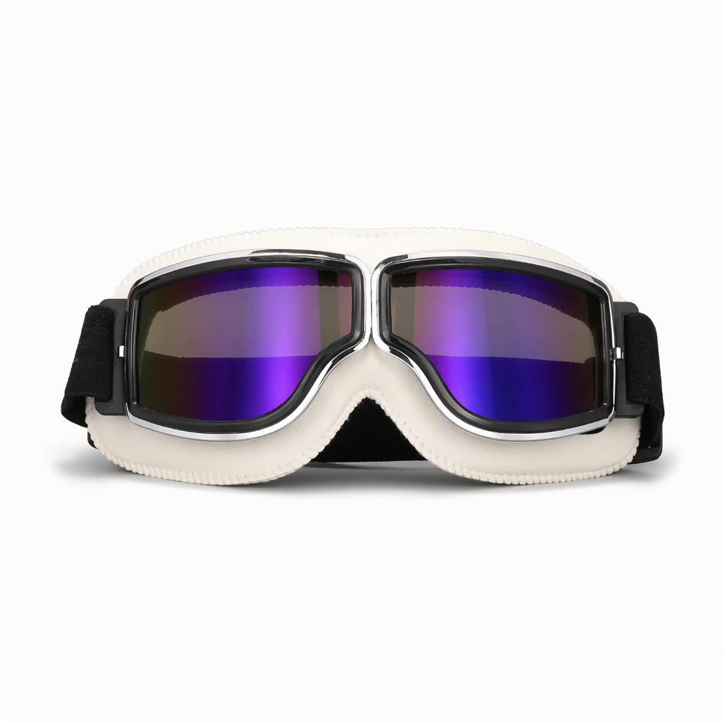 📢📢 ¡50% DE DESCUENTO! ⏰ Gafas de Moto Retro Vintage — Lentes Cortavientos para Casco Cruiser y Motocross