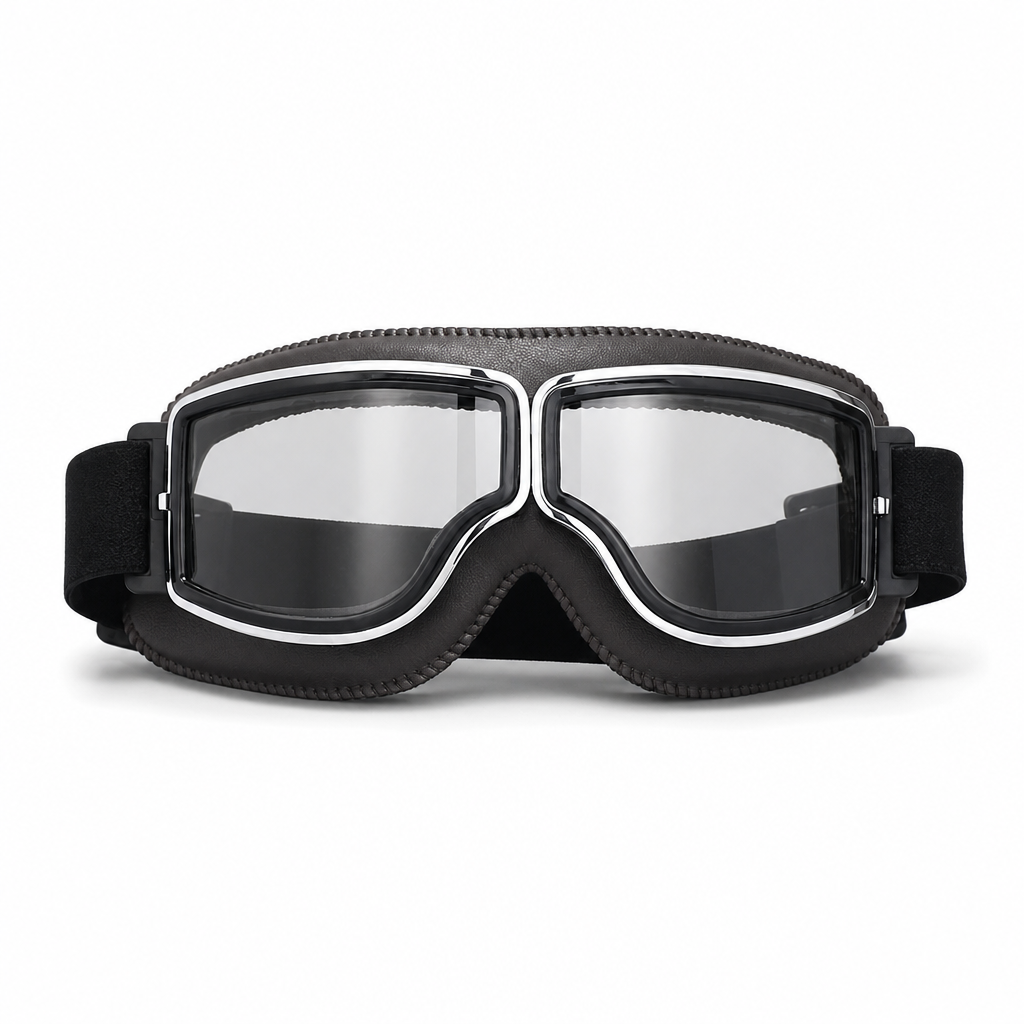 📢📢 ¡50% DE DESCUENTO! ⏰ Gafas de Moto Retro Vintage — Lentes Cortavientos para Casco Cruiser y Motocross