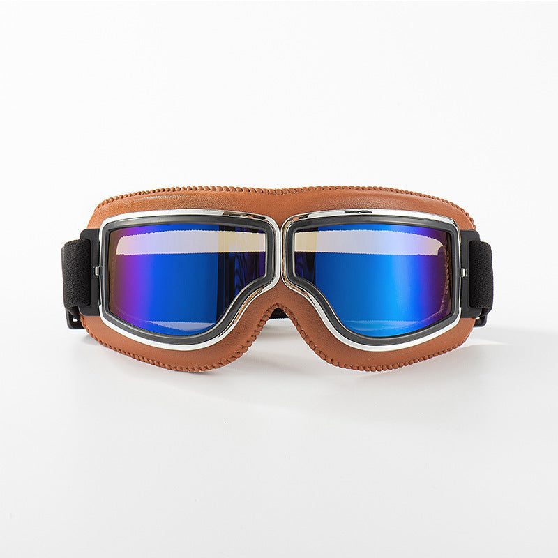 📢📢 ¡50% DE DESCUENTO! ⏰ Gafas de Moto Retro Vintage — Lentes Cortavientos para Casco Cruiser y Motocross