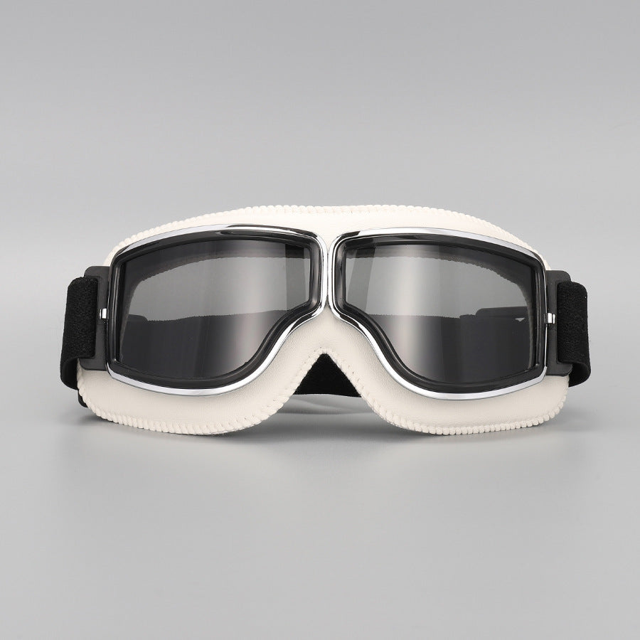 📢📢 ¡50% DE DESCUENTO! ⏰ Gafas de Moto Retro Vintage — Lentes Cortavientos para Casco Cruiser y Motocross