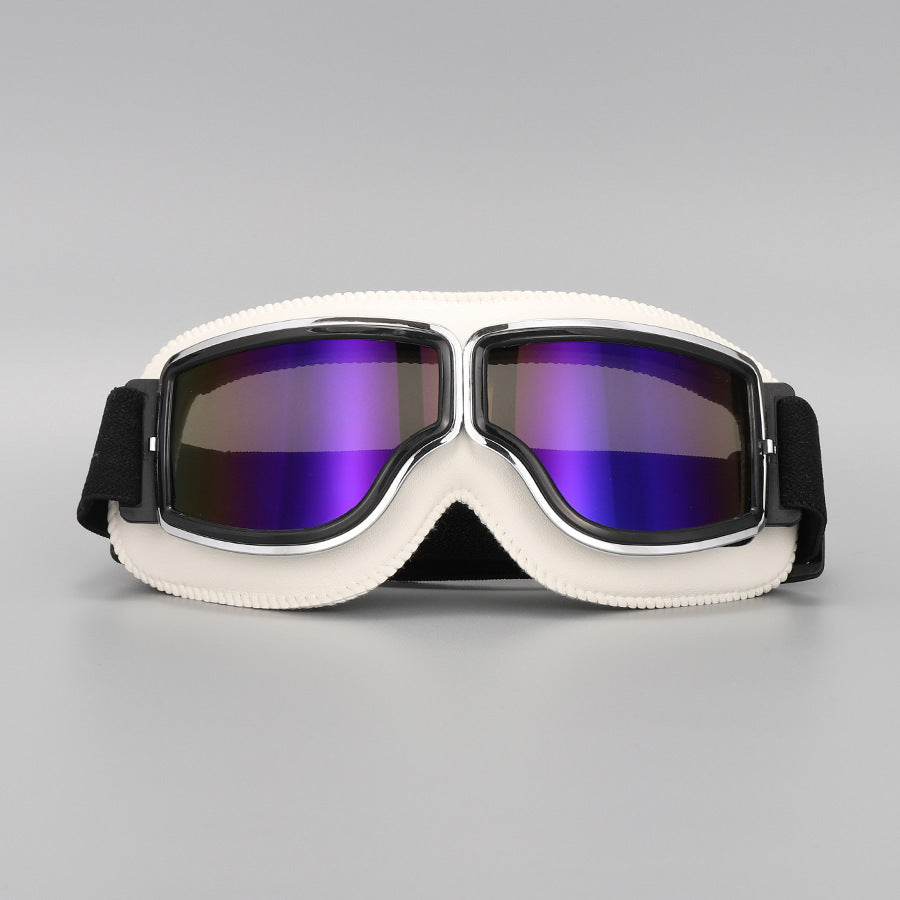 📢📢 ¡50% DE DESCUENTO! ⏰ Gafas de Moto Retro Vintage — Lentes Cortavientos para Casco Cruiser y Motocross