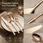 📢📢 50% DE DESCUENTO🥂Juego de Cubiertos de Acero Inoxidable 304 – Elegantes Cuchillos, Tenedores y Cucharas de Diseño Delgado