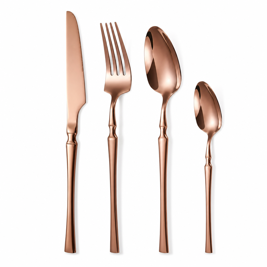 📢📢 50% DE DESCUENTO🥂Juego de Cubiertos de Acero Inoxidable 304 – Elegantes Cuchillos, Tenedores y Cucharas de Diseño Delgado