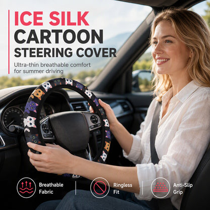 🚗 ¡50% de descuento por tiempo limitado! Funda elástica estampada para volante · Sin aro interior