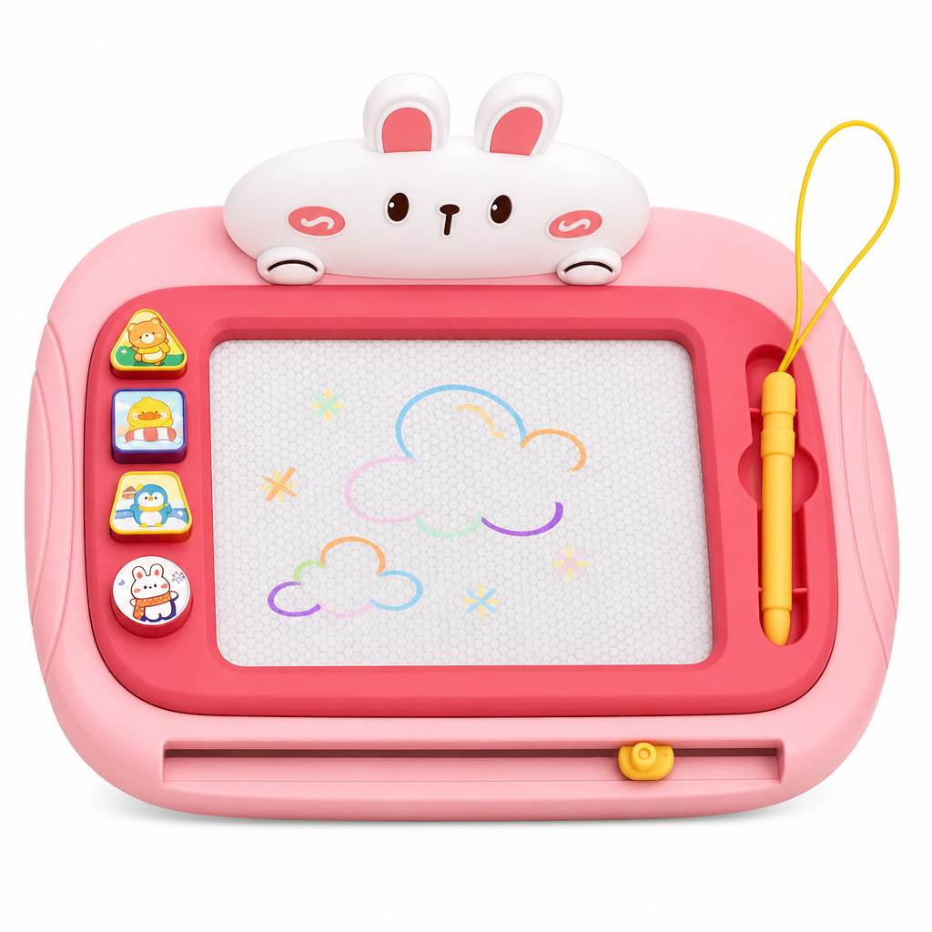 🎨 ¡50% DE DESCUENTO! ✨ Pizarra Mágica Magnética Infantil 3 en 1 con Patas, Lápiz y Sellos – Mesa de Dibujo Portátil 🖍️