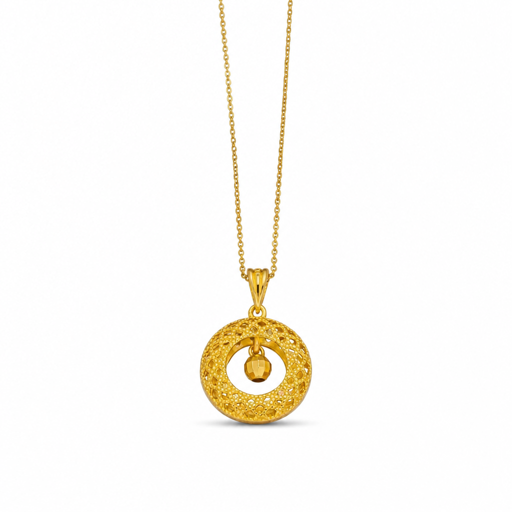 Collar Elegante de Filigrana Estilo Atrapasueños para Mujer con Esfera Giratoria