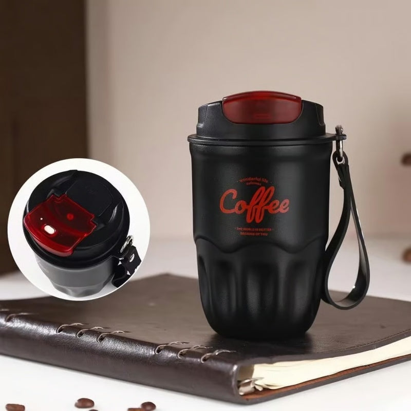 Taza de café térmico inteligente portátil con pantalla de temperatura