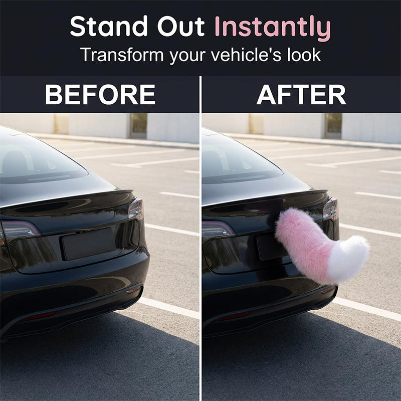 Cola de Peluche Eléctrica con Control Remoto para Coche