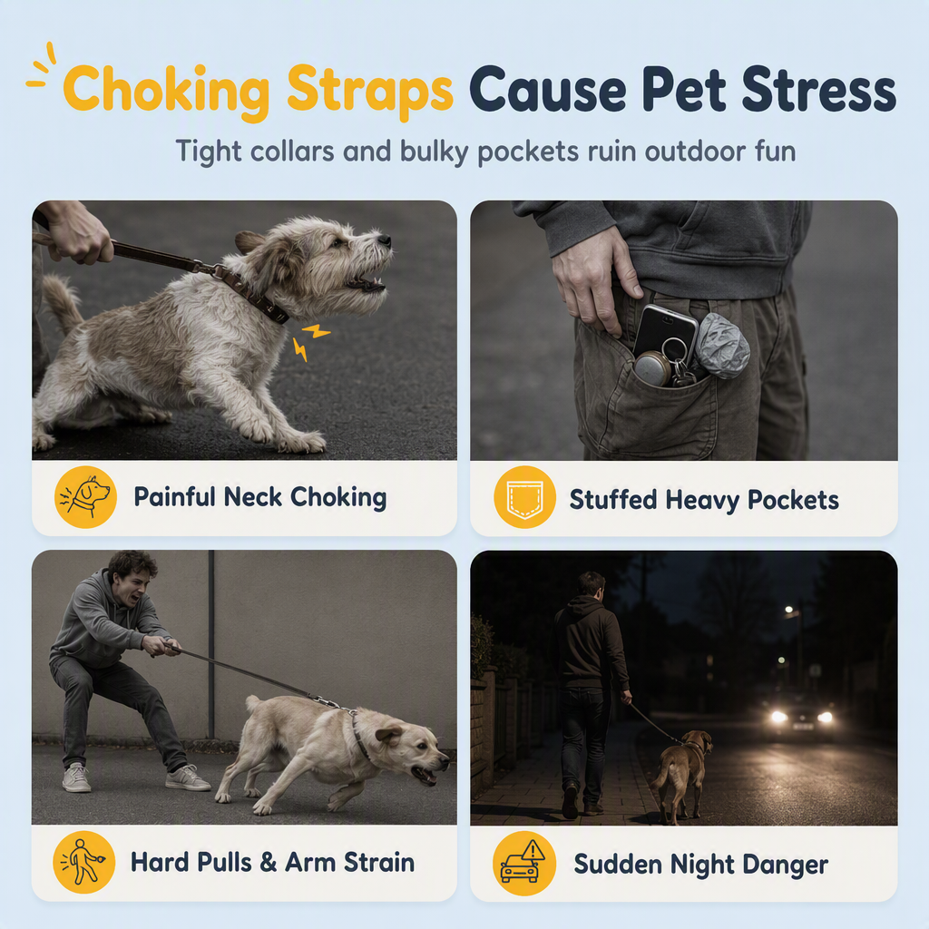 🐶 LIMITED-TIME 50% OFF! 🎒 Vest Style Pet Backpack Harness – Breathable, Reflective, No-choke 🌙