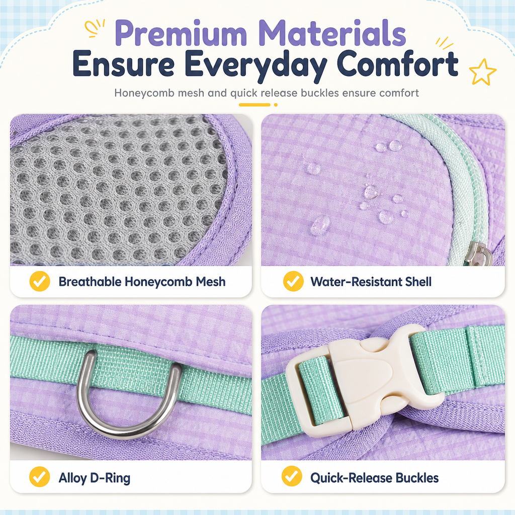 🐶 LIMITED-TIME 50% OFF! 🎒 Vest Style Pet Backpack Harness – Breathable, Reflective, No-choke 🌙