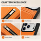 Funda cartera plegable para móvil con diseño bandolera y soporte