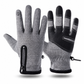 Guantes Térmicos de Invierno Impermeables y Cortavientos con Cremallera para Ciclismo y Esquí