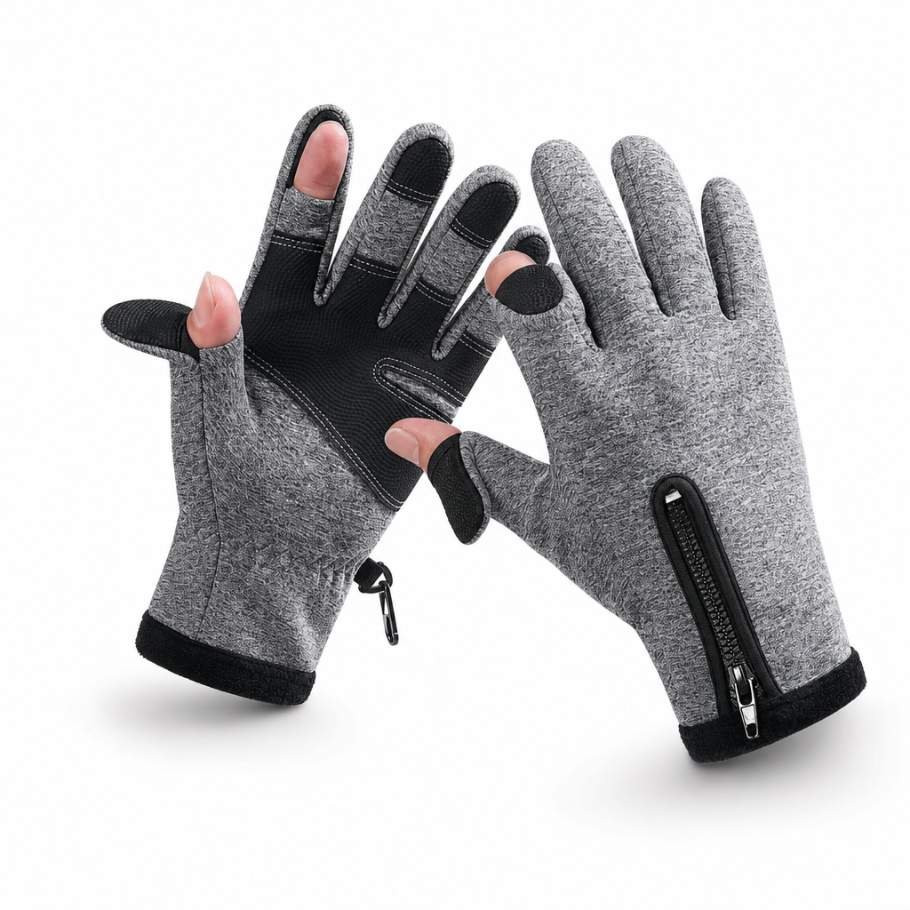 Guantes Térmicos de Invierno Impermeables y Cortavientos con Cremallera para Ciclismo y Esquí