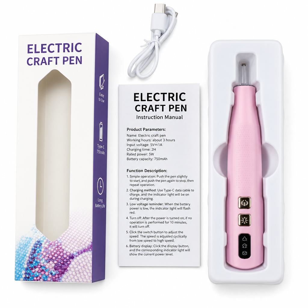 Juego de bolígrafo de succión eléctrica por vacío para manualidades de bricolaje, herramienta de punteado