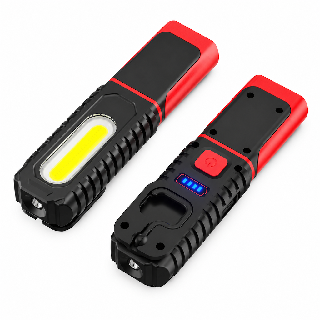 📢📢   ¡50% de descuento! Luz de trabajo led recargable - montaje magnético y gancho giratorio para reparaciones de automóviles manos libres 💡🔧