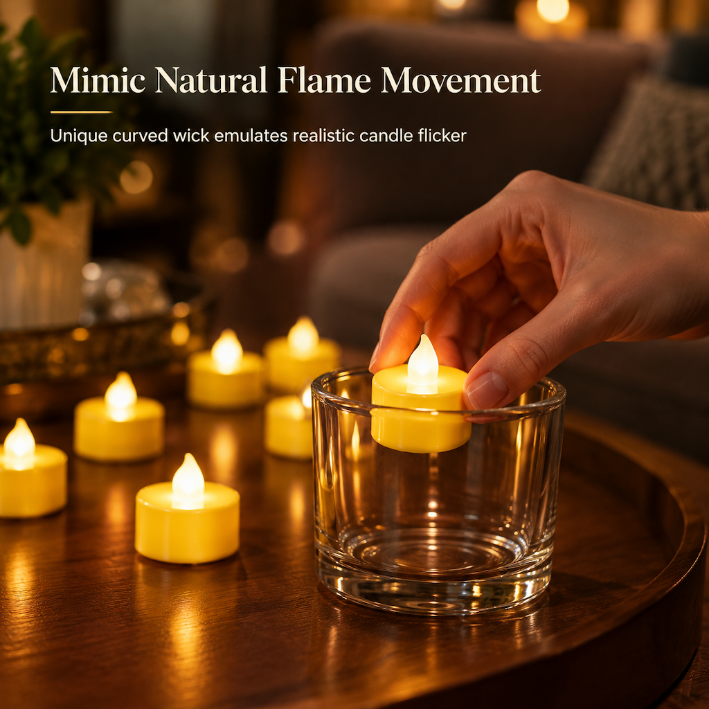 🕯️Pack de 24 Velas de Té LED Sin Llama