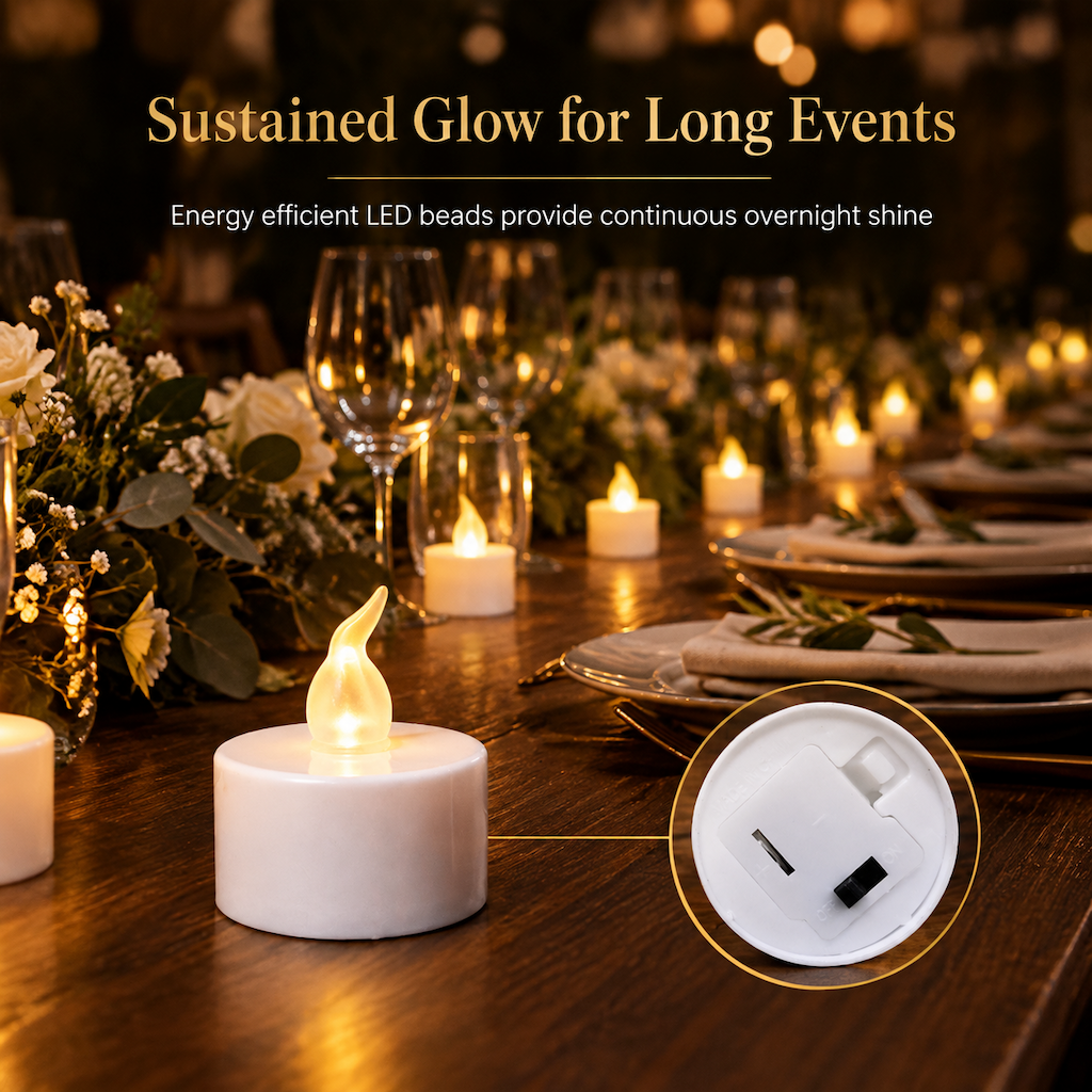 🕯️Pack de 24 Velas de Té LED Sin Llama