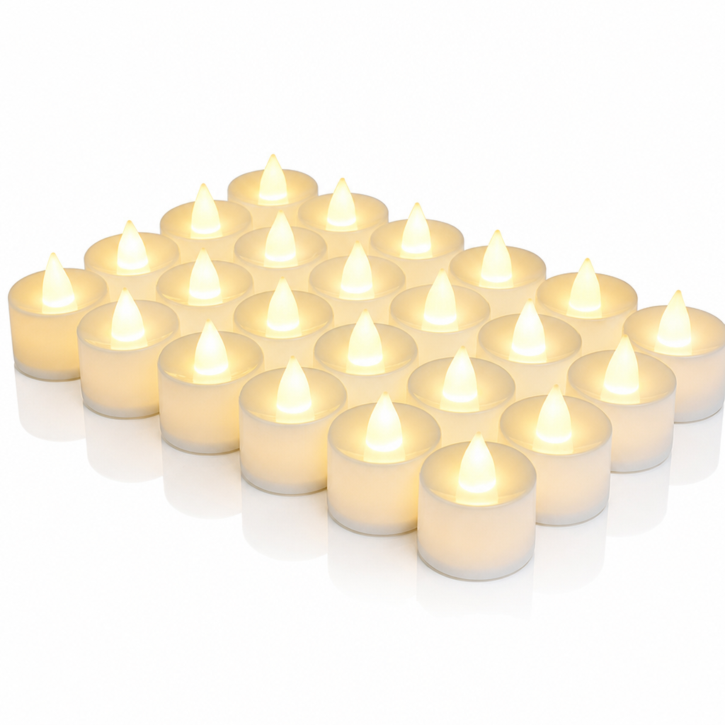 🕯️Pack de 24 Velas de Té LED Sin Llama