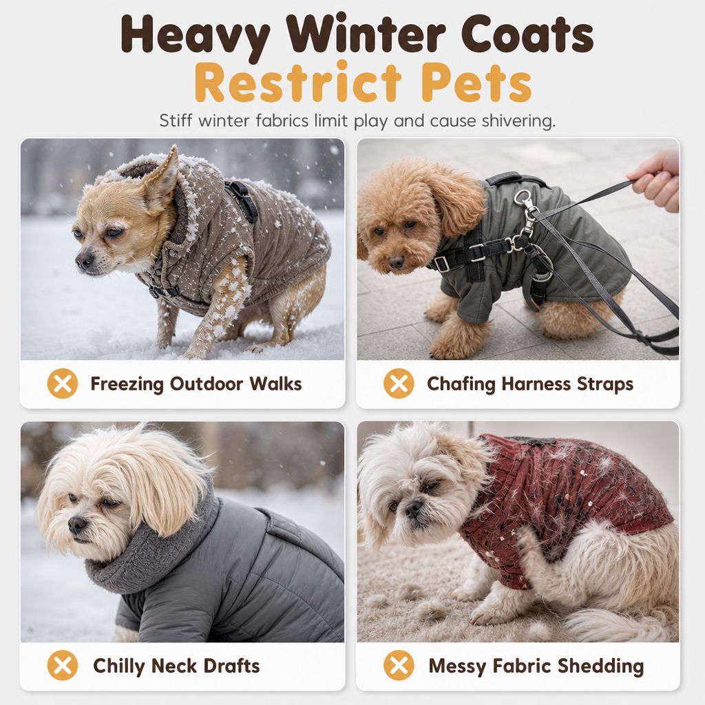 🐾 ¡50 % DE DESCUENTO! ✨ Chaleco térmico de forro polar para mascotas con arnés y anilla en D – Abrigo 2 en 1 suave y cálido con botones a presión – XS-XL 6 colores ❄️