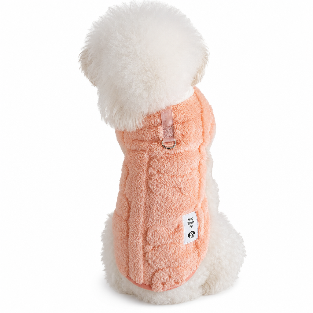 🐾 ¡50 % DE DESCUENTO! ✨ Chaleco térmico de forro polar para mascotas con arnés y anilla en D – Abrigo 2 en 1 suave y cálido con botones a presión – XS-XL 6 colores ❄️