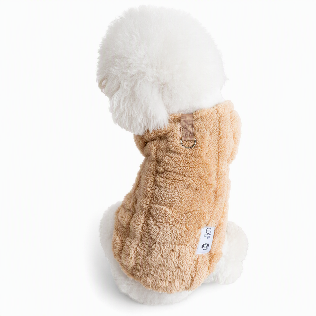 🐾 ¡50 % DE DESCUENTO! ✨ Chaleco térmico de forro polar para mascotas con arnés y anilla en D – Abrigo 2 en 1 suave y cálido con botones a presión – XS-XL 6 colores ❄️