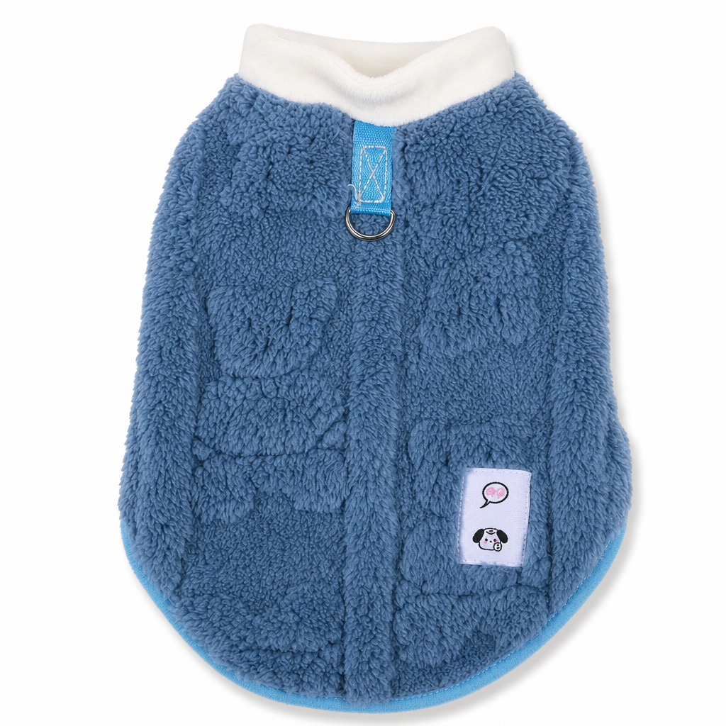 🐾 ¡50 % DE DESCUENTO! ✨ Chaleco térmico de forro polar para mascotas con arnés y anilla en D – Abrigo 2 en 1 suave y cálido con botones a presión – XS-XL 6 colores ❄️