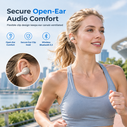 Auriculares inalámbricos Bluetooth de clip abierto para deportes