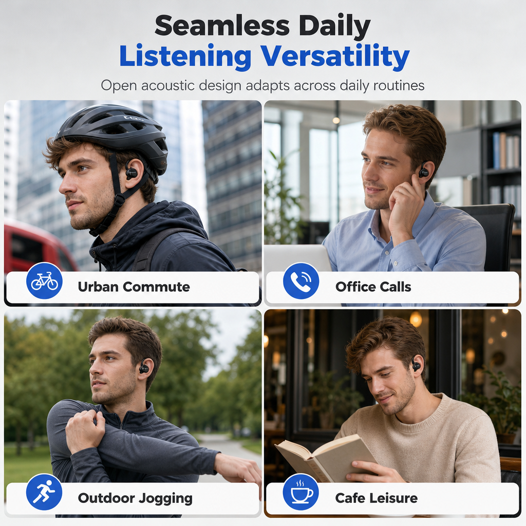 Auriculares inalámbricos Bluetooth de clip abierto para deportes