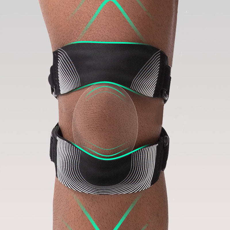 🔥¡50% DE DESCUENTO!📢🏃 Correa Ajustable de Soporte de Rótula – Rodillera de Doble Banda para Soporte Activo y Comodidad Diaria ✨