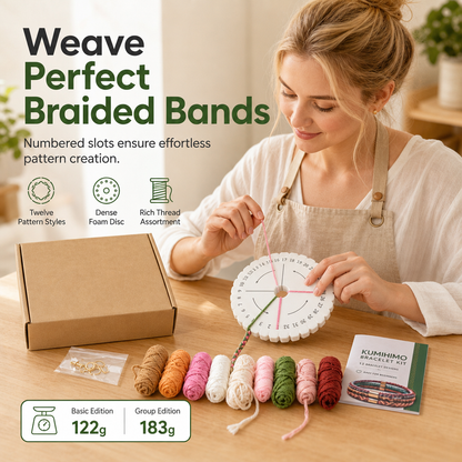 🧶 ¡50 % de descuento por tiempo limitado! Kit para trenzar cordones con disco numerado