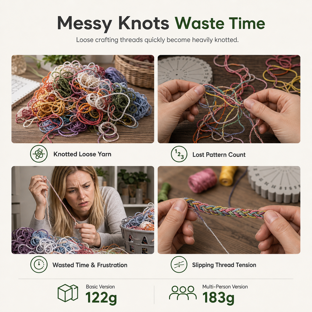 🧶 ¡50 % de descuento por tiempo limitado! Kit para trenzar cordones con disco numerado