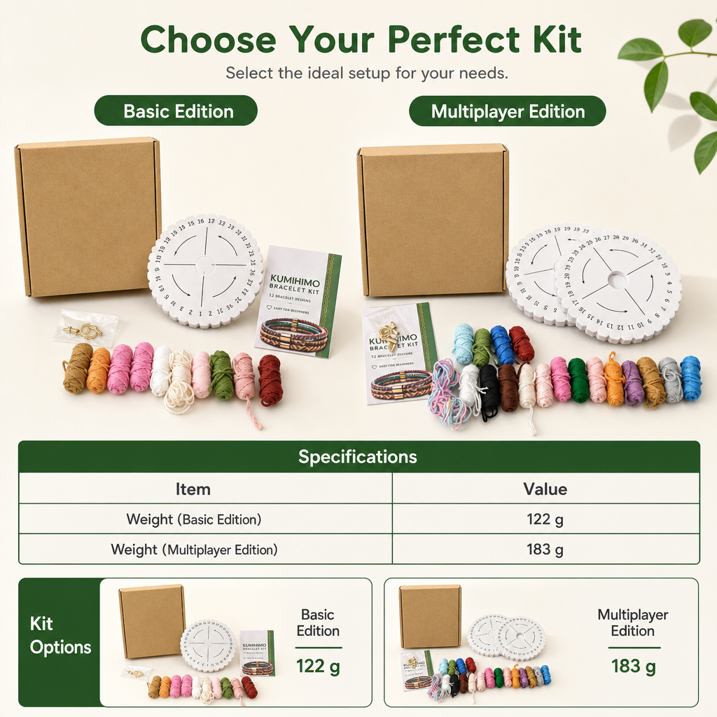 🧶 ¡50 % de descuento por tiempo limitado! Kit para trenzar cordones con disco numerado