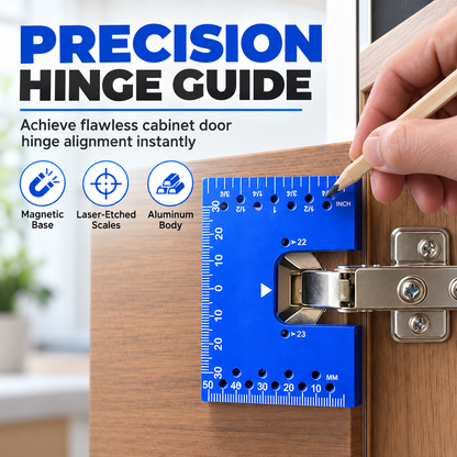 🔩 ¡50 % de descuento! Plantillas magnéticas de aluminio para instalar bisagras